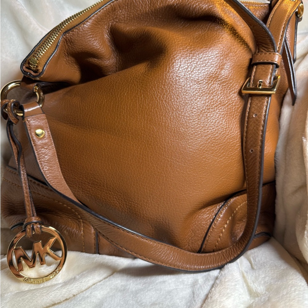 Michael Kors Tan Leather Shoulder Bag